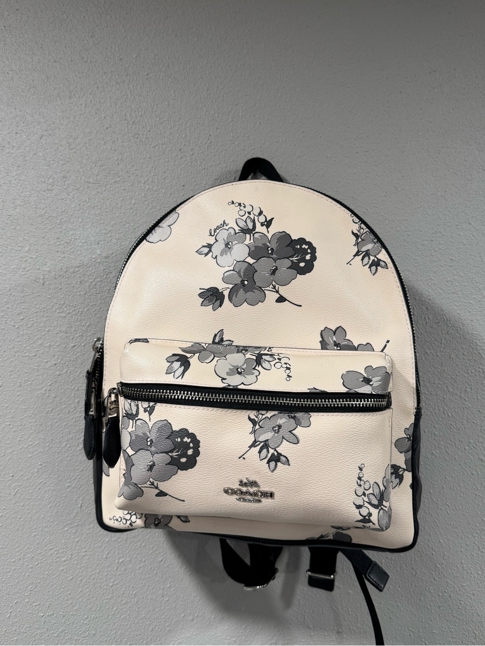 Coach Charlie Backpack Fairy Tale Floral Print Backpack - Picture 1 of 9